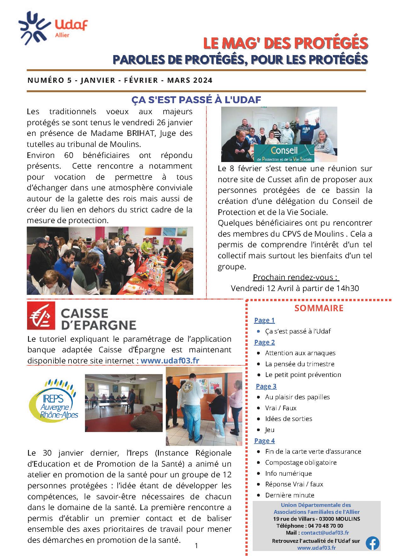 Le Mag' des protégés n°6 printemps/été 2024 - Udaf 03 Allier