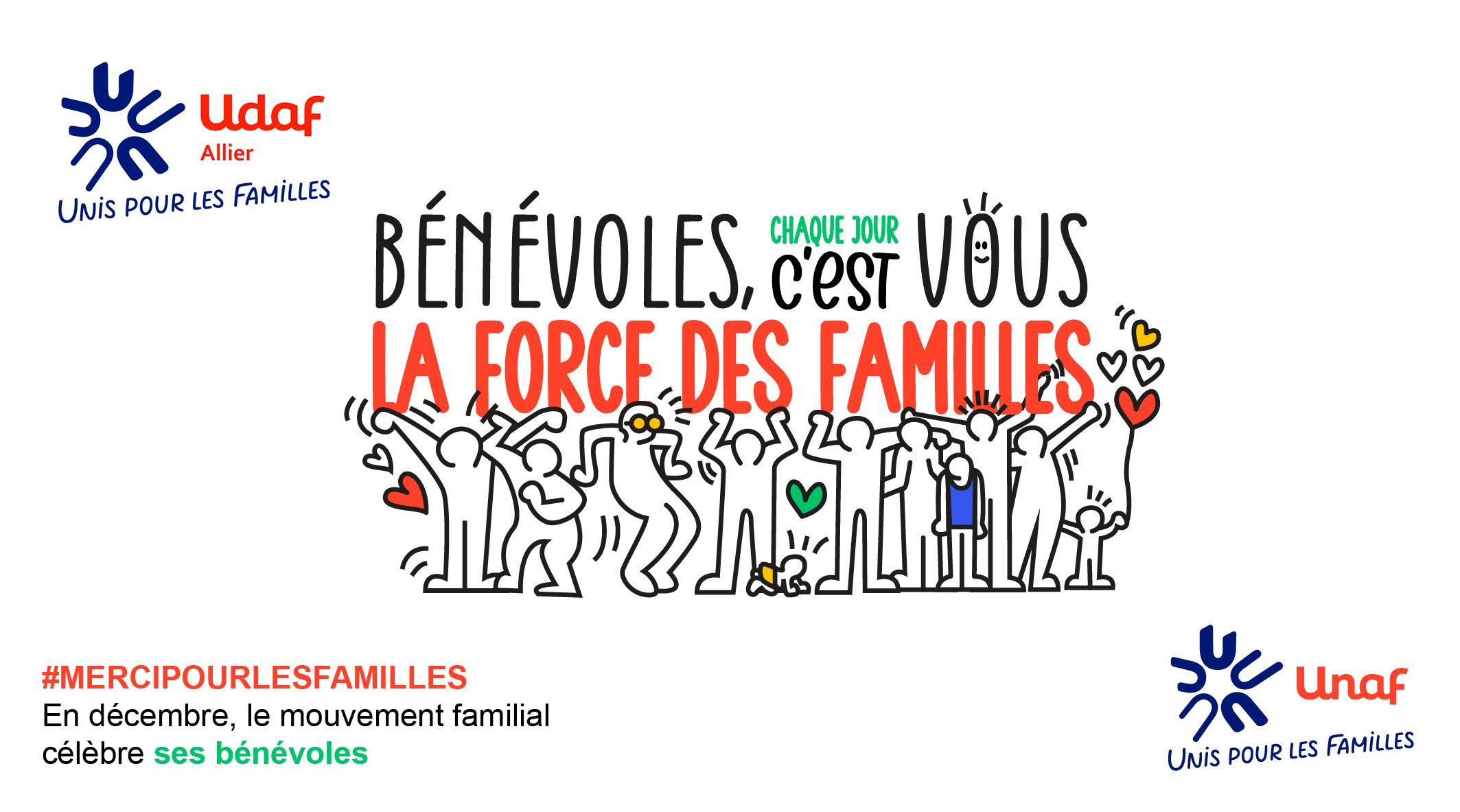 Journée mondiale du bénévolat : merci pour les familles ! - Udaf 03 Allier