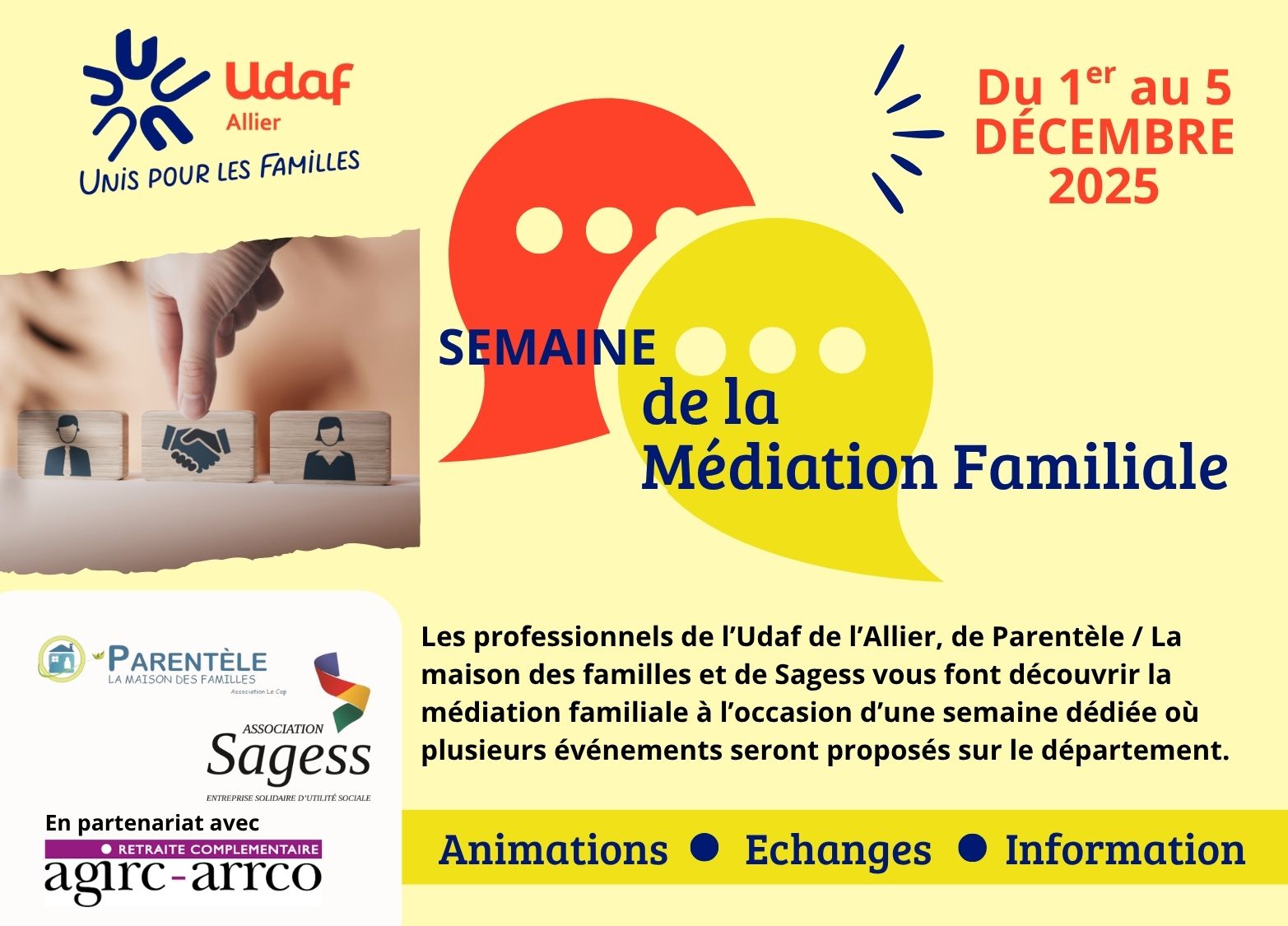 4ème édition de la Semaine de la Médiation - Udaf 03 Allier