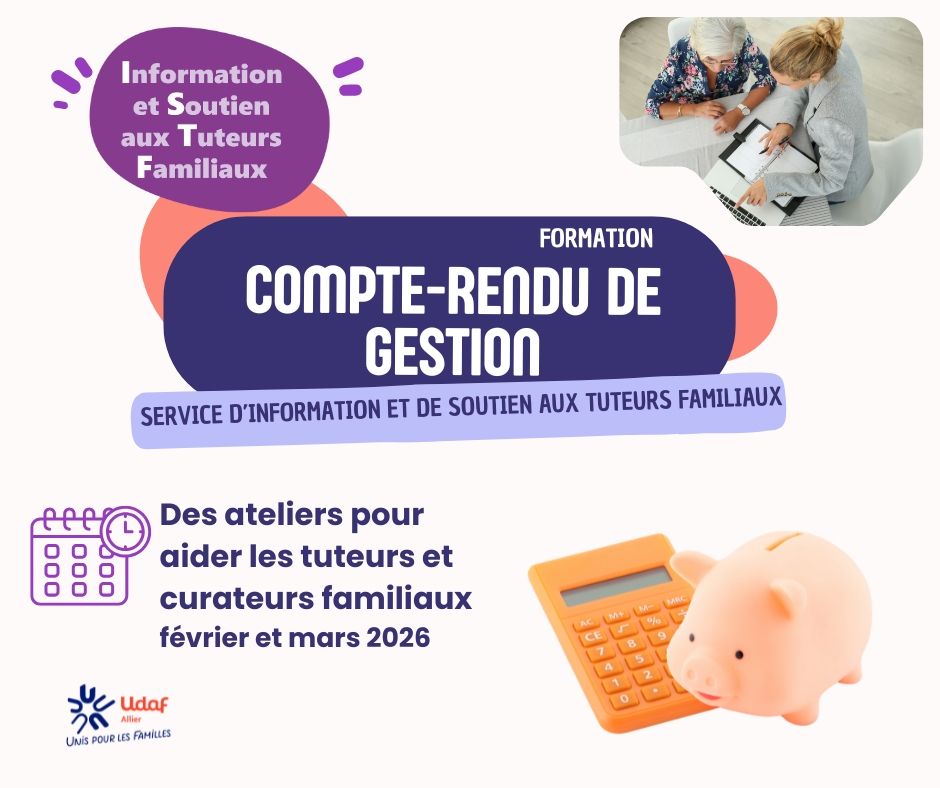 Compte-rendu de gestion : des ateliers pour vous aider - Udaf 03 Allier