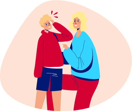Mère et son enfant malade